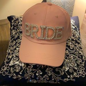 Marcus Adler Classic soft ball cap with beautiful bride pearl embroidery.